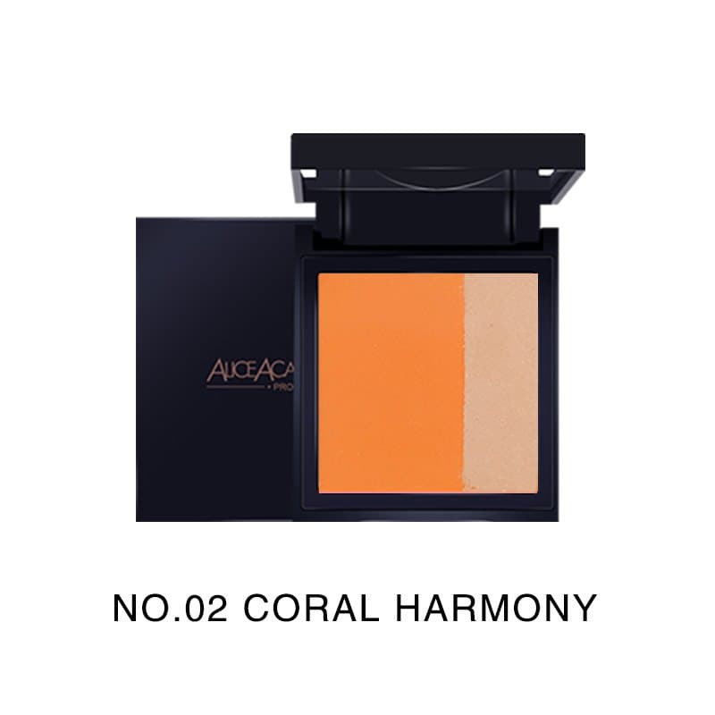 Alice Academy Dual-Tone Blush for Natural Flush F1112 - Coral Harmony